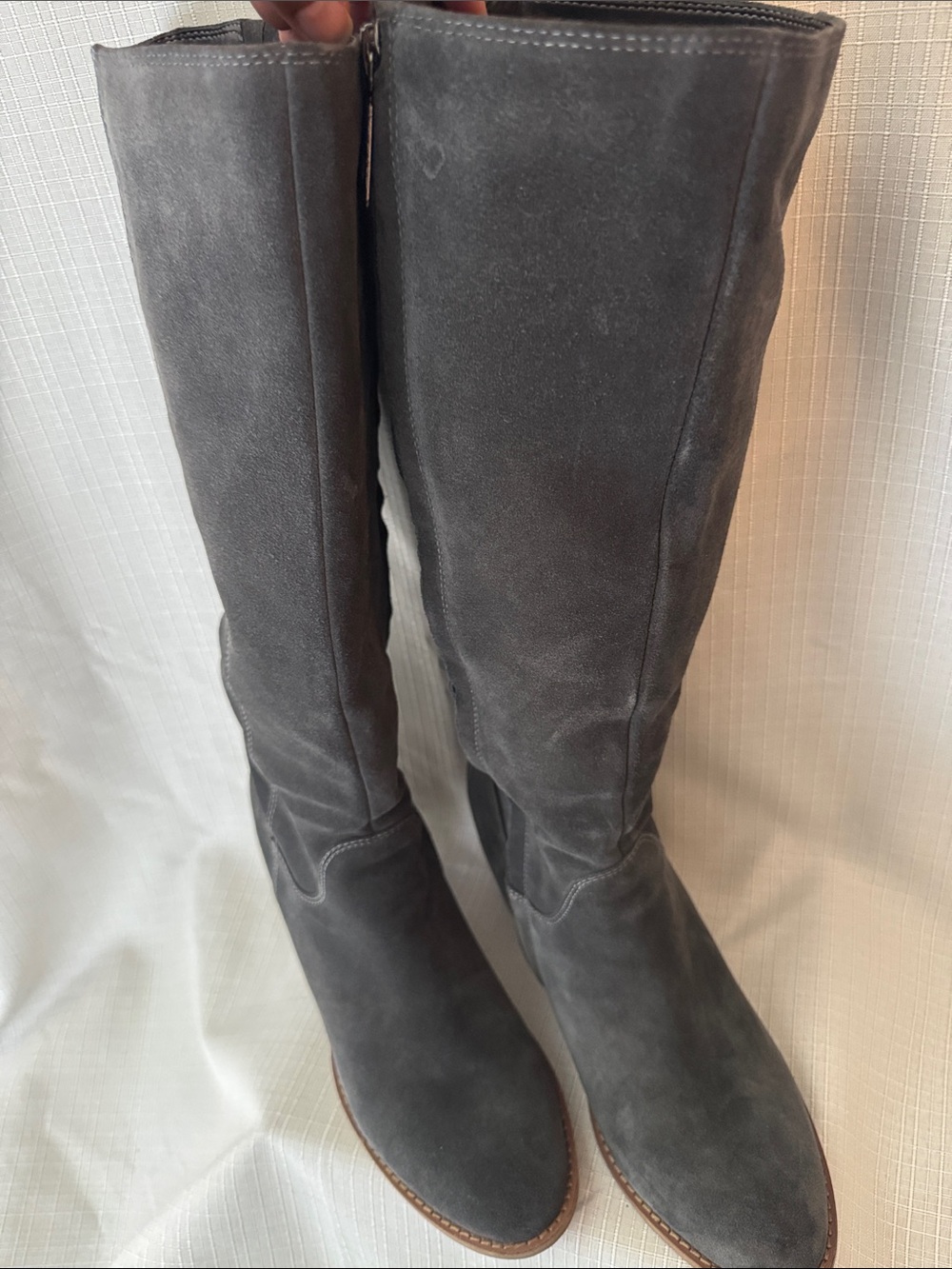 Blondo Gray Suede Knee-High Women's Boots